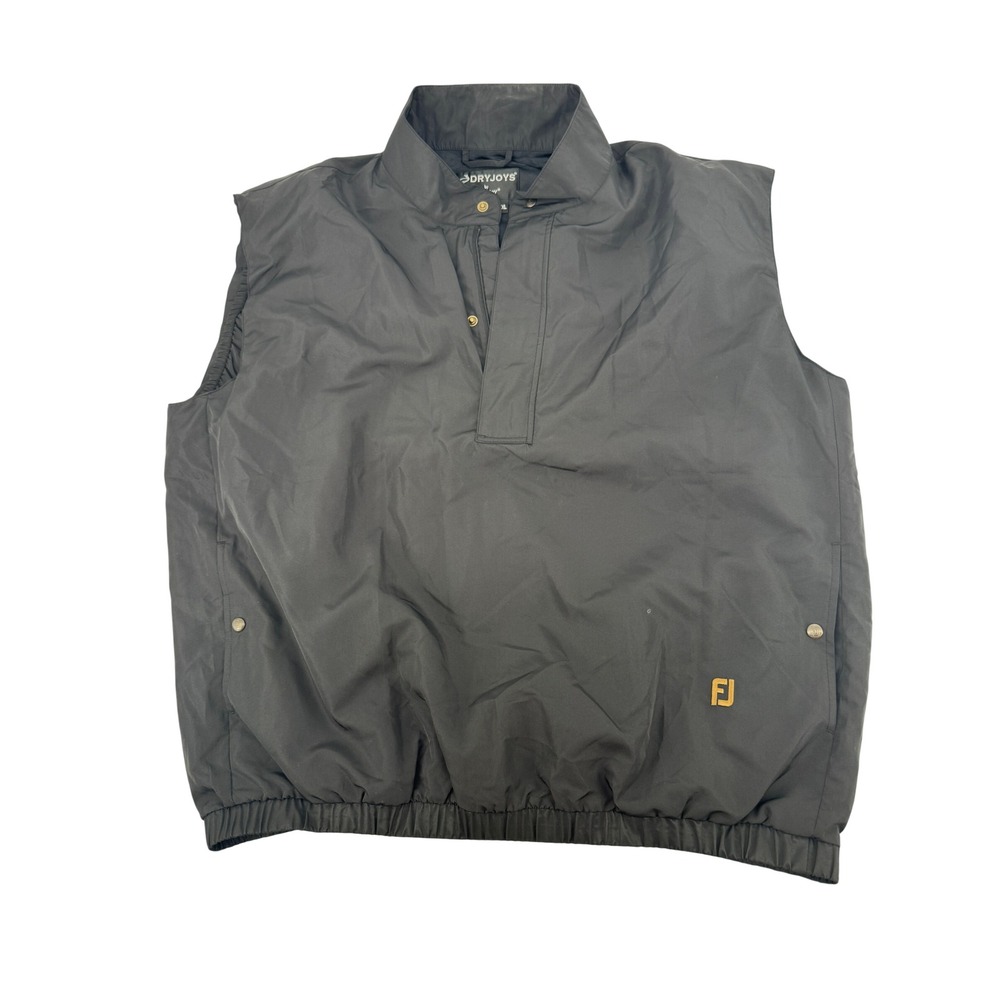 FootJoy DryJoys Golf Vest Mens XXL Black Quarter Snap Lightweight Performance